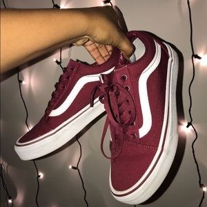 Burgundy vans